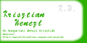 krisztian wenczl business card